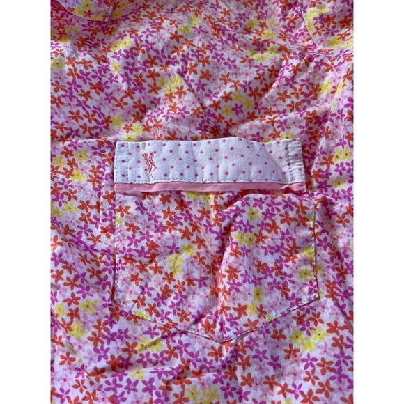 Victorias Secret Night Shirt Womens Medium Pink Floral Cottagecore Sleep Shirt - Picture 13 of 13